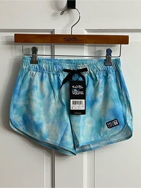 Salt Life Youth Blue Tie-Dye Athletic Shorts